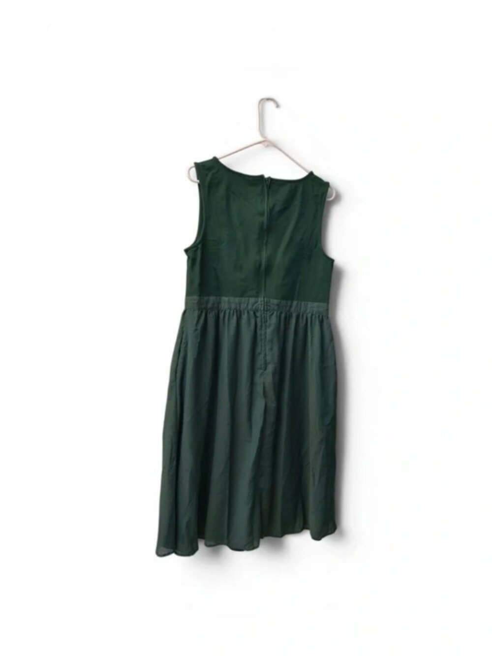 ModCloth Green Sleeveless Dress with Pockets, Sz. XL - Picture 2 of 3